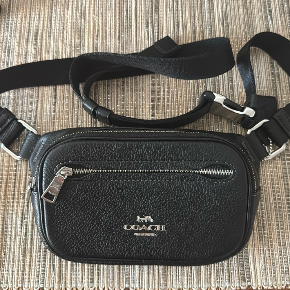 Coach Mini Bum Bag With Silver Hardware